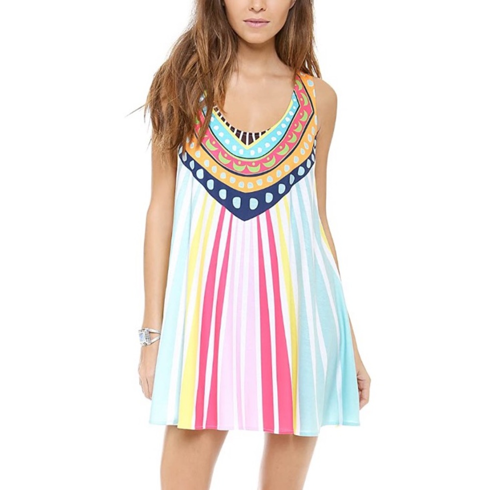 Mara Hoffman Rays Swing Mini Dress - Multicolor Large